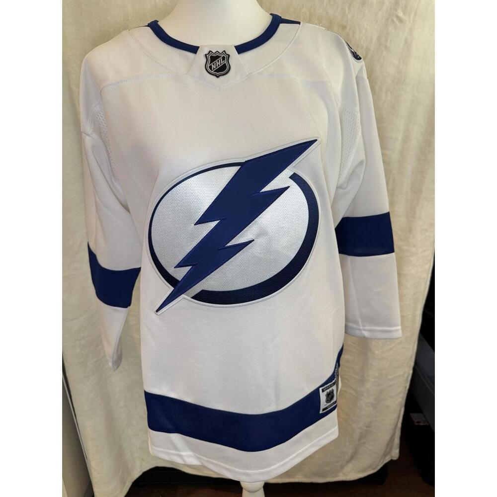Official Tampa Bay Lightning YOUTH Premier Breakaway White Jersey L/XL Rg$80